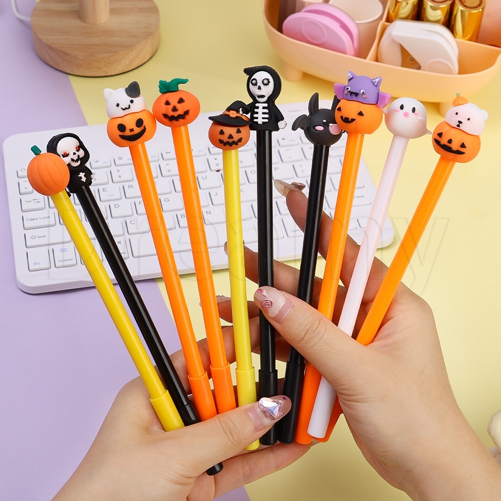 Bút Mực Gel Ngòi 0.5mm In Họa Tiết Hoạt Hình Phong Cách Halloween