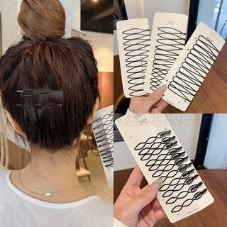 Kẹp tóc mỏ vịt bằng kim loại màu đen đơn giản