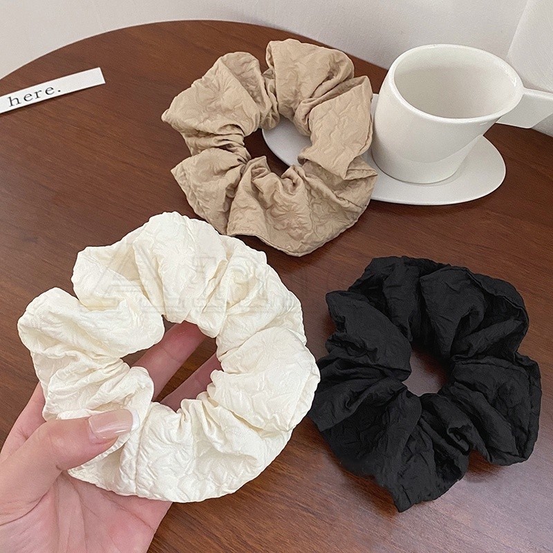 Dây Buộc Tóc Cao Su Mềm Co Giãn Phong Cách Pháp Cổ Điển Thanh Lịch Cho Nữ