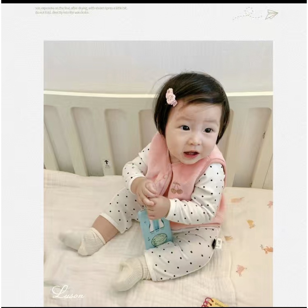 Áo ghi lê nhung trần bông cho bé tải và bé gái từ 5kg đến 15kg