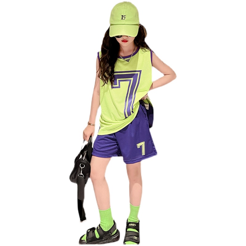 Bộ Quần Áo Ngắn Tay Thời Trang Mùa Hè Hàn Quốc 2023 Cho Bé Gái