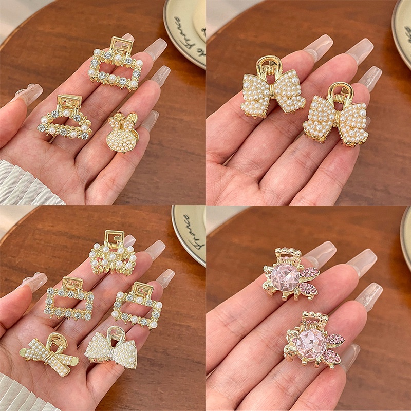 Kẹp Tóc Càng Cua Đính Đá Opal Mini Tinh Tế Hàng