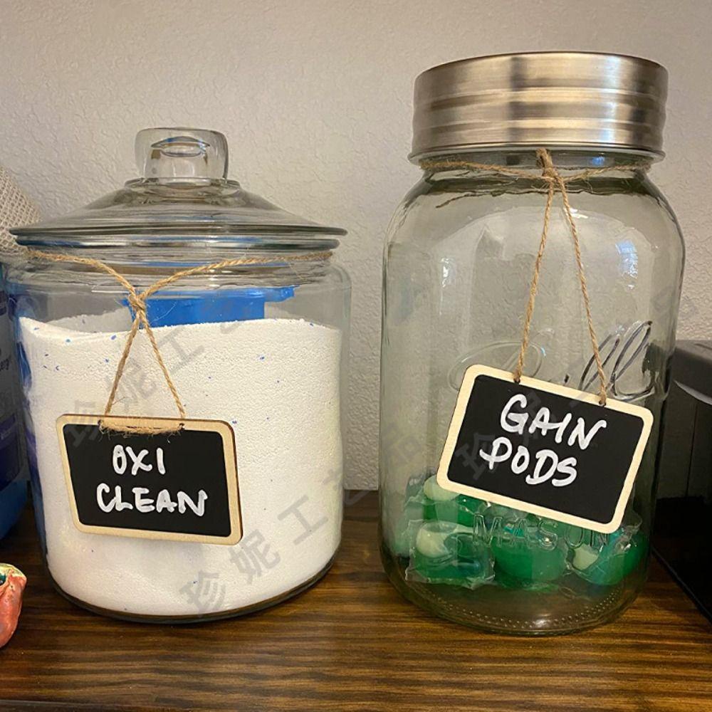 UUMIR Bộ 20 Bảng Đen Viết Phấn mini Kèm 20 Thẻ Ghi Chú Bằng Gỗ Có Thể Xóa Được