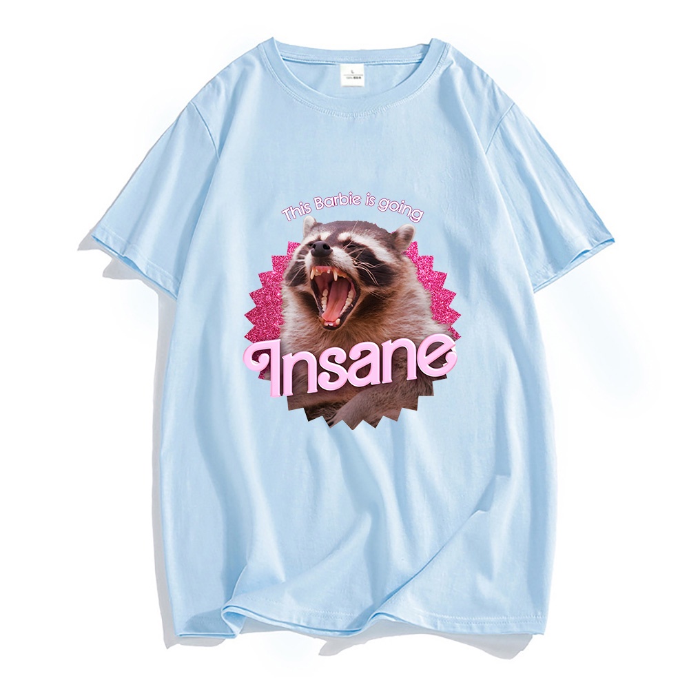 Áo Thun 100% Polyester In Hình Búp Bê Barbie Thời Trang Mùa Hè Unisex