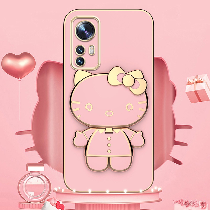 Ốp Điện Thoại Silicon Mềm Có Giá Đỡ Hình Mèo Và Gương Soi Cho OPPO Reno 10 Pro 5G Reno10 Plus