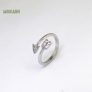Nhẫn Hở Đính Đá Hình Mũi Tên Cho Cặp Đôi