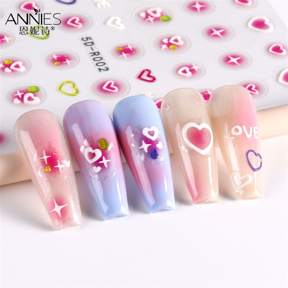 ♕ Nail Art Childrens Graffiti Series Nhãn dán nổi 5d Hoa văn vẽ tay Thanh trượt hoạt hình dễ thương Nhãn dán móng tay Phụ kiện làm móng Dụng cụ làm móng cho NỘI THẤT Tiệm Nail