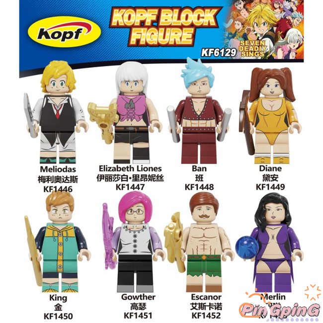 Mô Hình Đồ Chơi Nhân Vật Truyện Tranh The Seven Deadly Sins KF6129