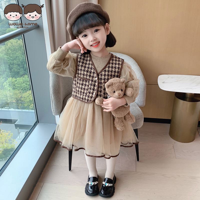 Đầm Công Chúa Tay Dài Phong Cách Mùa Thu Mới Cho Bé Gái