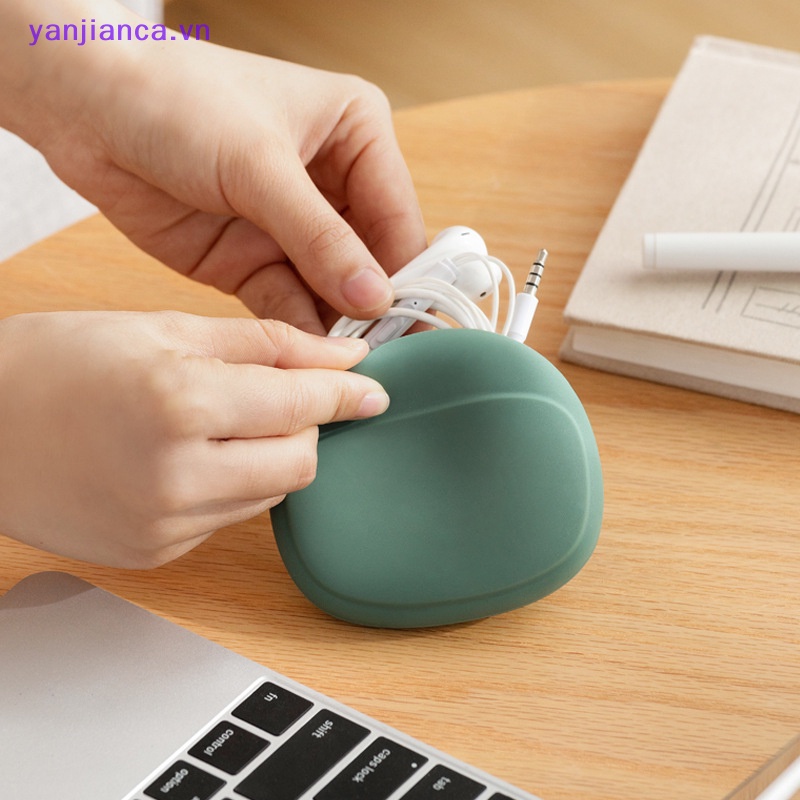 Yanca hộp lưu trữ tai nghe silicone cáp dữ liệu tai nghe u đĩa tổ chức tiền xu dễ thương túi đựng túi du lịch tại nhà chuyến đi công tác vn