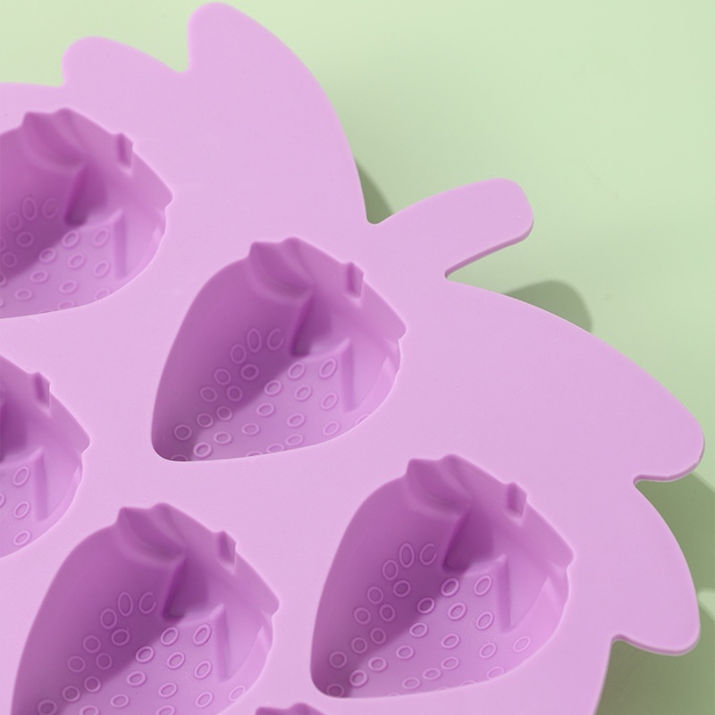 3d strawberry ice cube khuôn silicone khuôn nướng khuôn kẹo sô cô la khuôn đất sét nhựa làm bằng tay khuôn tiệc cupcake dụng cụ trang trí yr