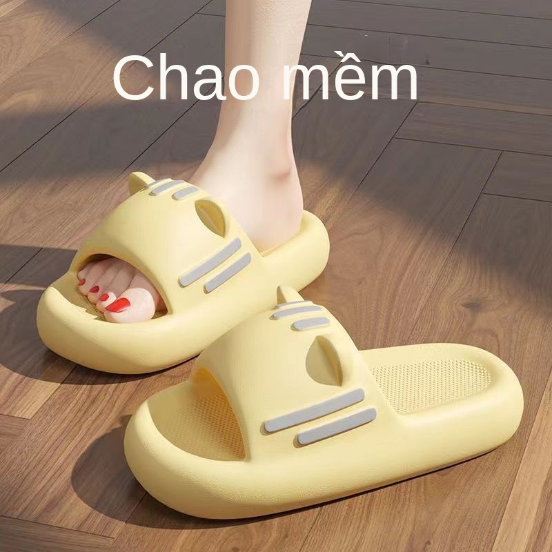 Dép Đi Trong Nhà Mùa Hè Đế Dày Chống Trượt Hình Tai Mèo Cho Nữ