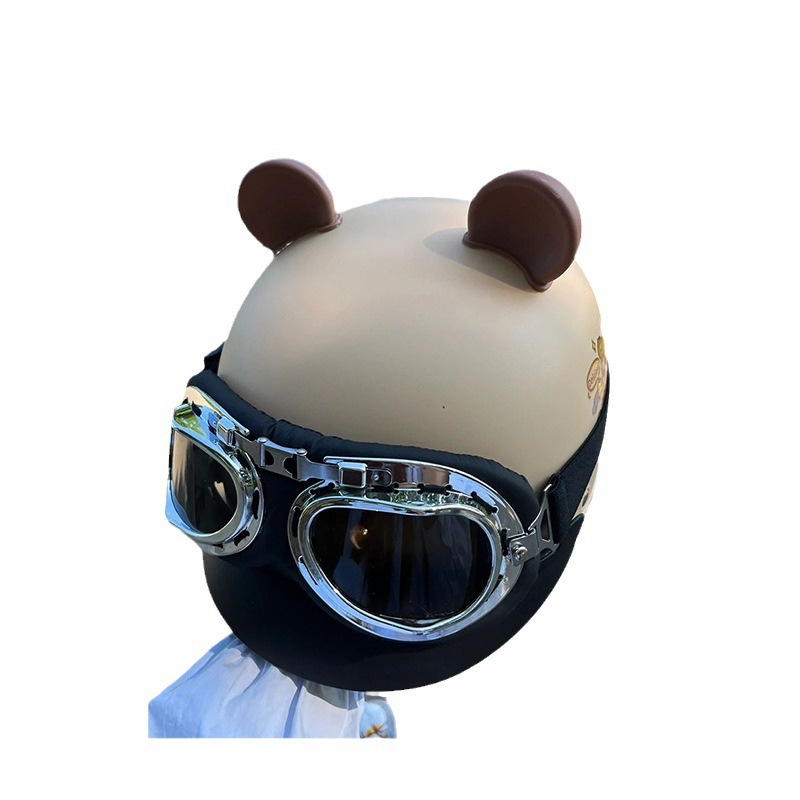 Miếng Dán Trang Trí Mũ Bảo Hiểm Hình Tai Gấu Dễ Thương