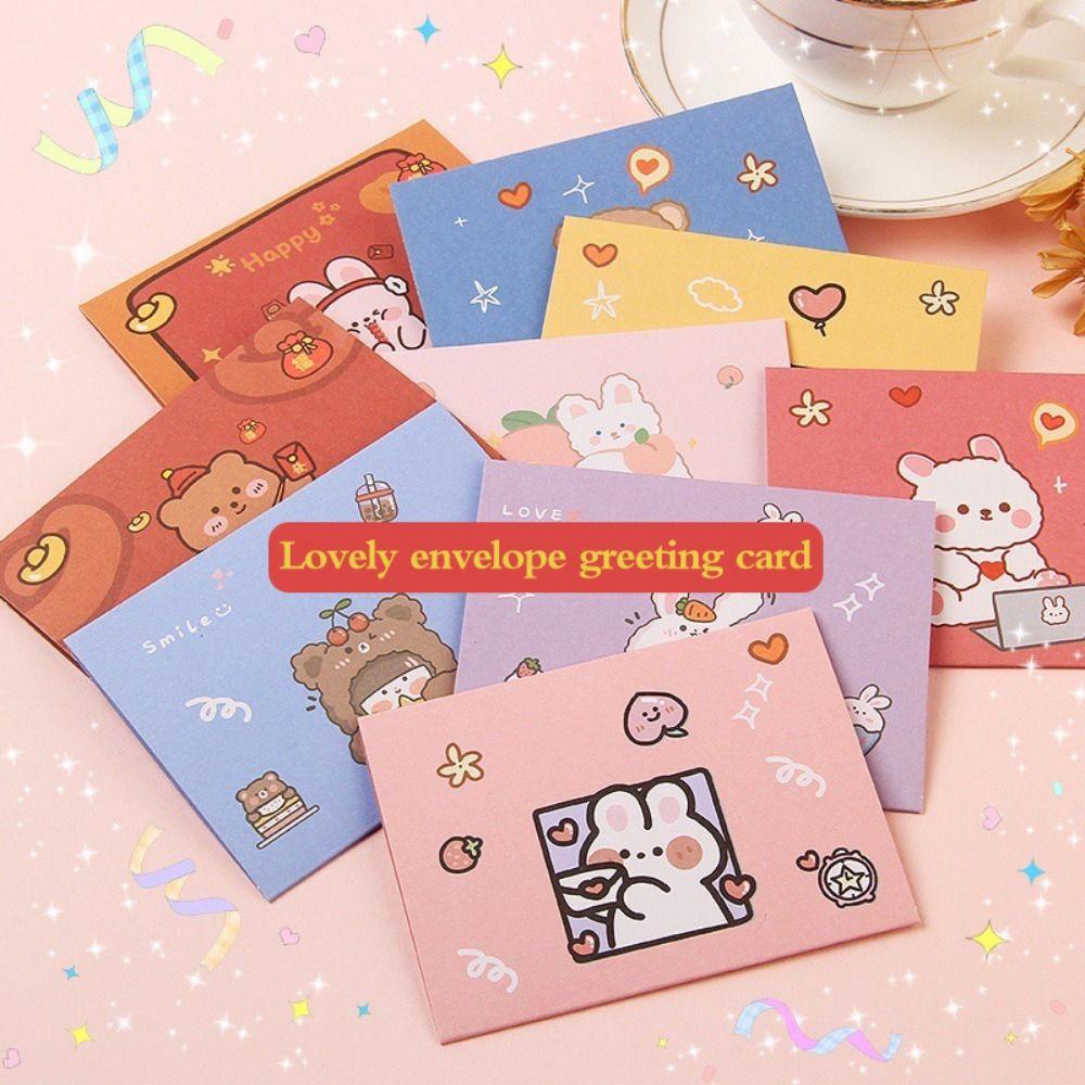 Lanfy Thiệp Chúc Mừng Ngày Lễ Tình Nhân Họa Tiết Hoạt Hình Dễ Thương