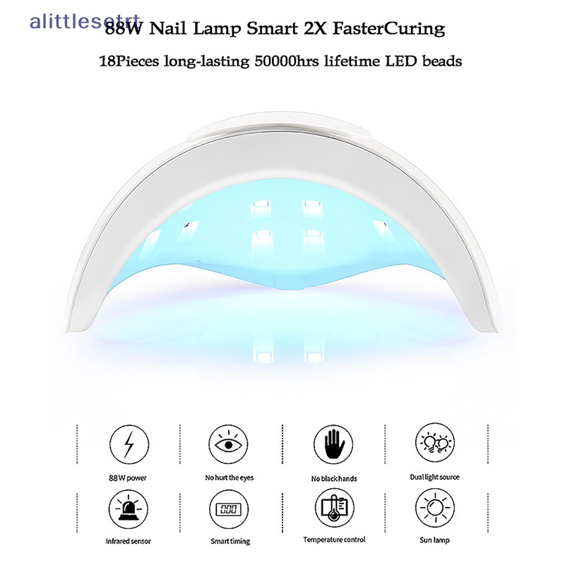 Aa 88w led nail máy sấy đèn cho móng tay 18 hạt đèn uv sấy tất cả gel nails đèn vn