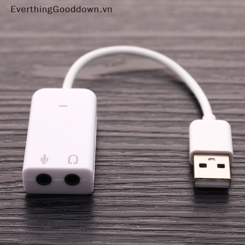 Everthinggooddown usb sound card virtual 7.1 3d usb audio adapter usb to jack 3.5mm vn