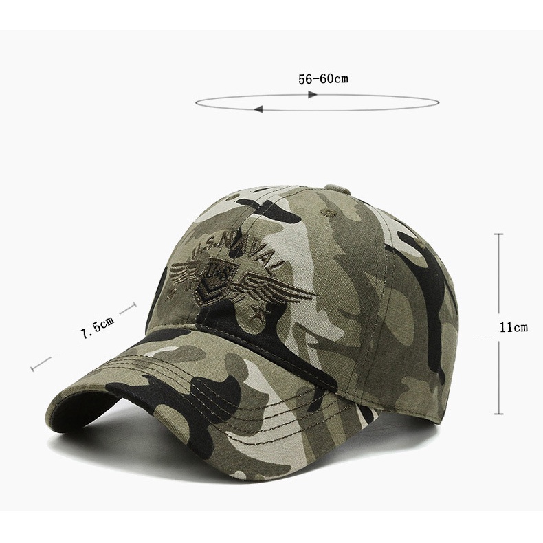 Mũ Lưỡi Trai Họa Tiết Rằn Ri Phong Cách Quân Đội Mỹ Thời Trang Cho Nam Và Nữ