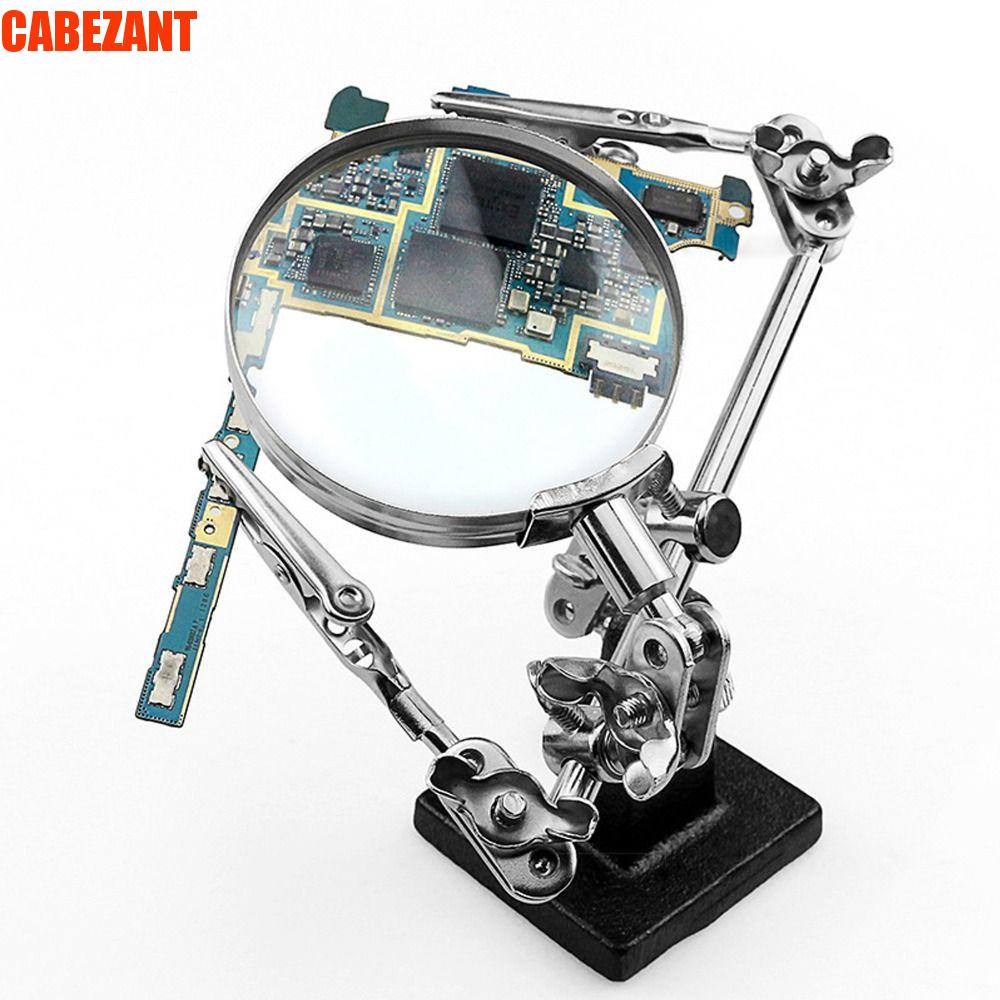 Cabezant hàn sắt đứng với kính lúp giá đỡ mạch điện kẹp phụ trợ giá đỡ pcb tay thứ ba