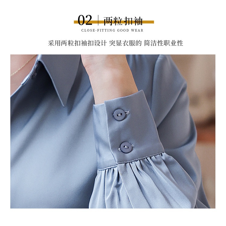 Áo Sơ Mi Satin Cao Cấp Tay Dài Dáng Rộng Thời Trang Xuân Thu Dành Cho Nữ