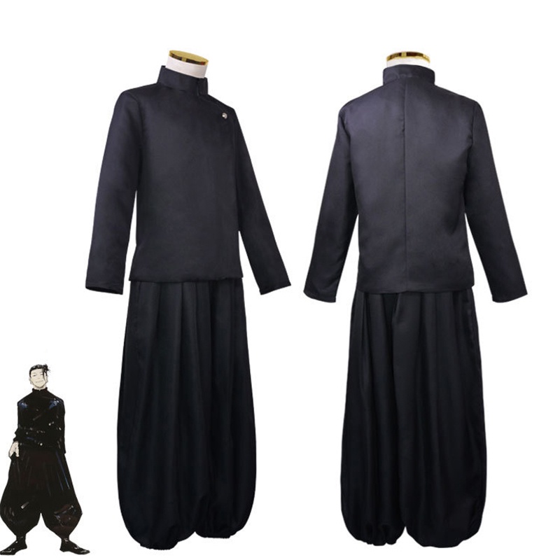 Geto suguru cosplay anime jujutsu kaisen suguru geto cosplay trang phục kimono top quần tóc giả màu đen trang phục halloween cho phụ nữ đàn ông