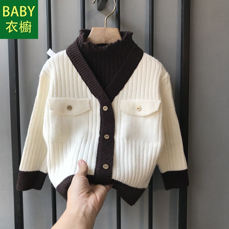 Áo Sweater Giả Hai Lớp Phong Cách Hàn Quốc Thời Trang Thu Đông Mới 2023 Dành Cho Bé Trai