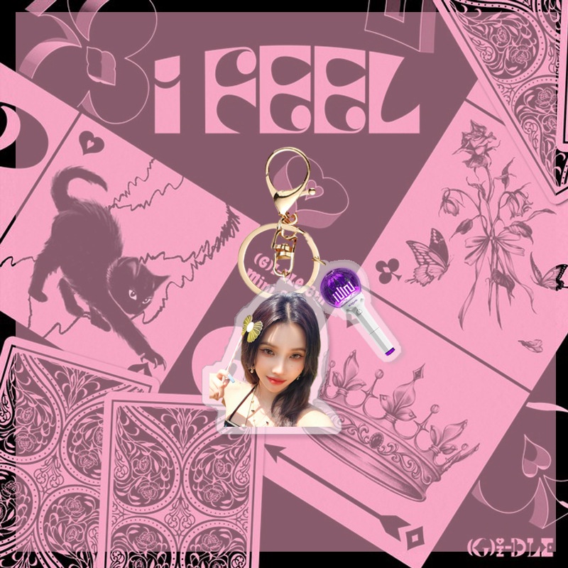 Kpop  i-dle minnie new acrylic keychain key bag mặt dây chuyền