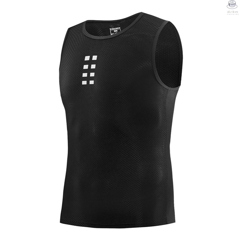 Nam không tay đi xe đạp áo lót nhanh khô xe đạp lớp cơ sở áo vest chạy bộ mùa hè áo vest thể thao co giãn thoáng khí clothin