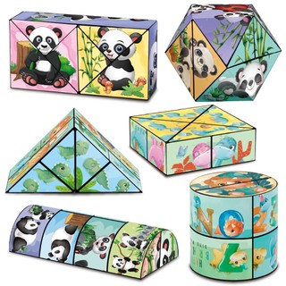 Panda 3d variety rubik's cube decompression toy toy geometry infinite rubik's cube intelligence đồ chơi giáo dục cho trẻ em