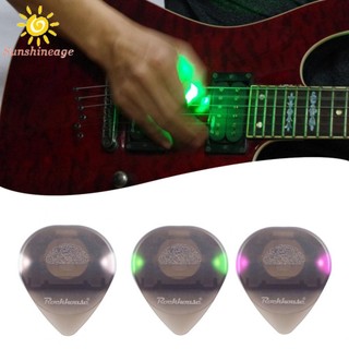 Guitar led pick shining luminous non-slip coloured light guitar picks plectrum