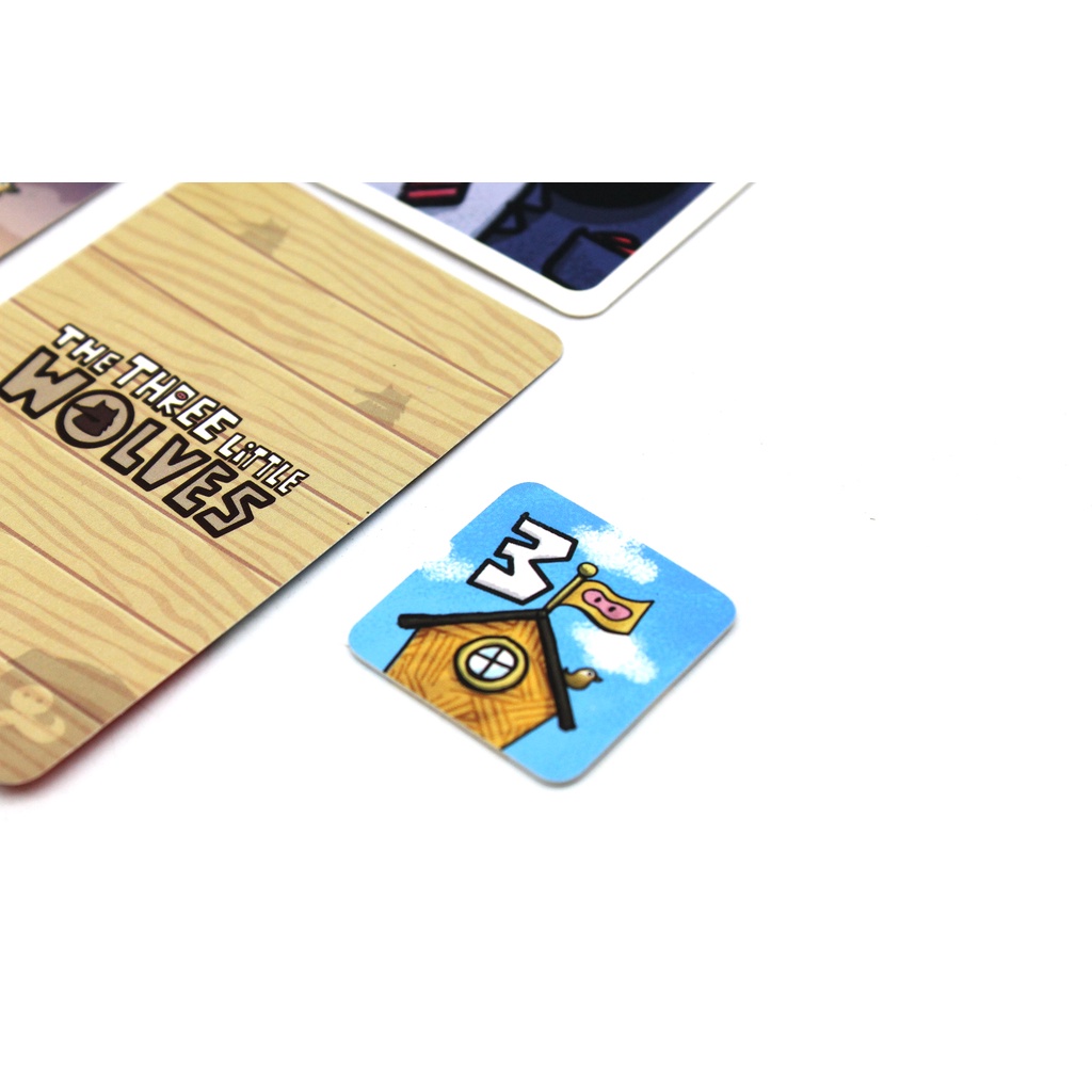 Boardgame Three Little Wolves - Sói Xây Nhà Giỏi Heo Thưởng Điểm Cao