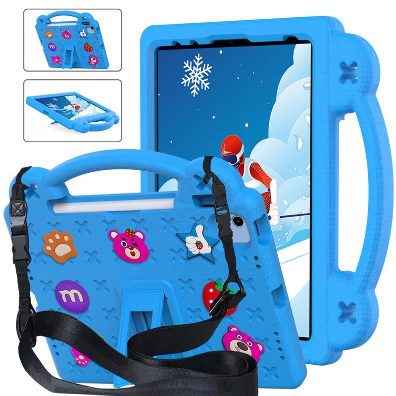 Trẻ em dễ thương diy eva case stand cover strap cho ipad mini 1 2 3 4 5 6 air 1 2 pro 9.7 2017/2018 4th 5th 6th 7th 8th 9th 10th gen 10.2 "10.5" 11.0 "10.9" 2020 2019 2021 2022