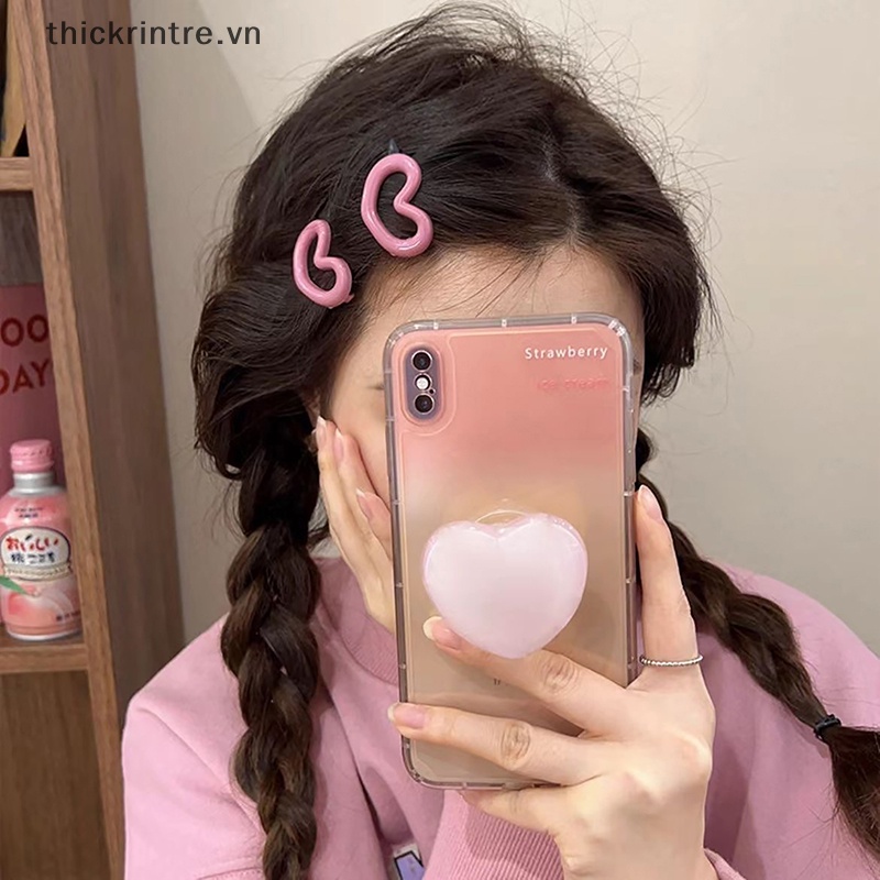 Thi fashion y2k hairclips sweet cool girls kẹp tóc phong cách trái tim kẹp tóc kẹp tóc bên hông phụ nữ trẻ em phụ kiện tóc vn