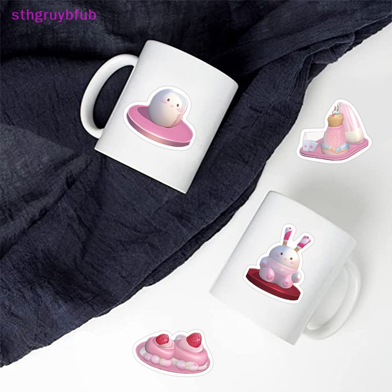 Sthb 49 cái dễ thương màu hồng pudding thỏ anime dán hành lý ván trượt kawaii diy cool graffiti girl gradient sticker kid toy vn
