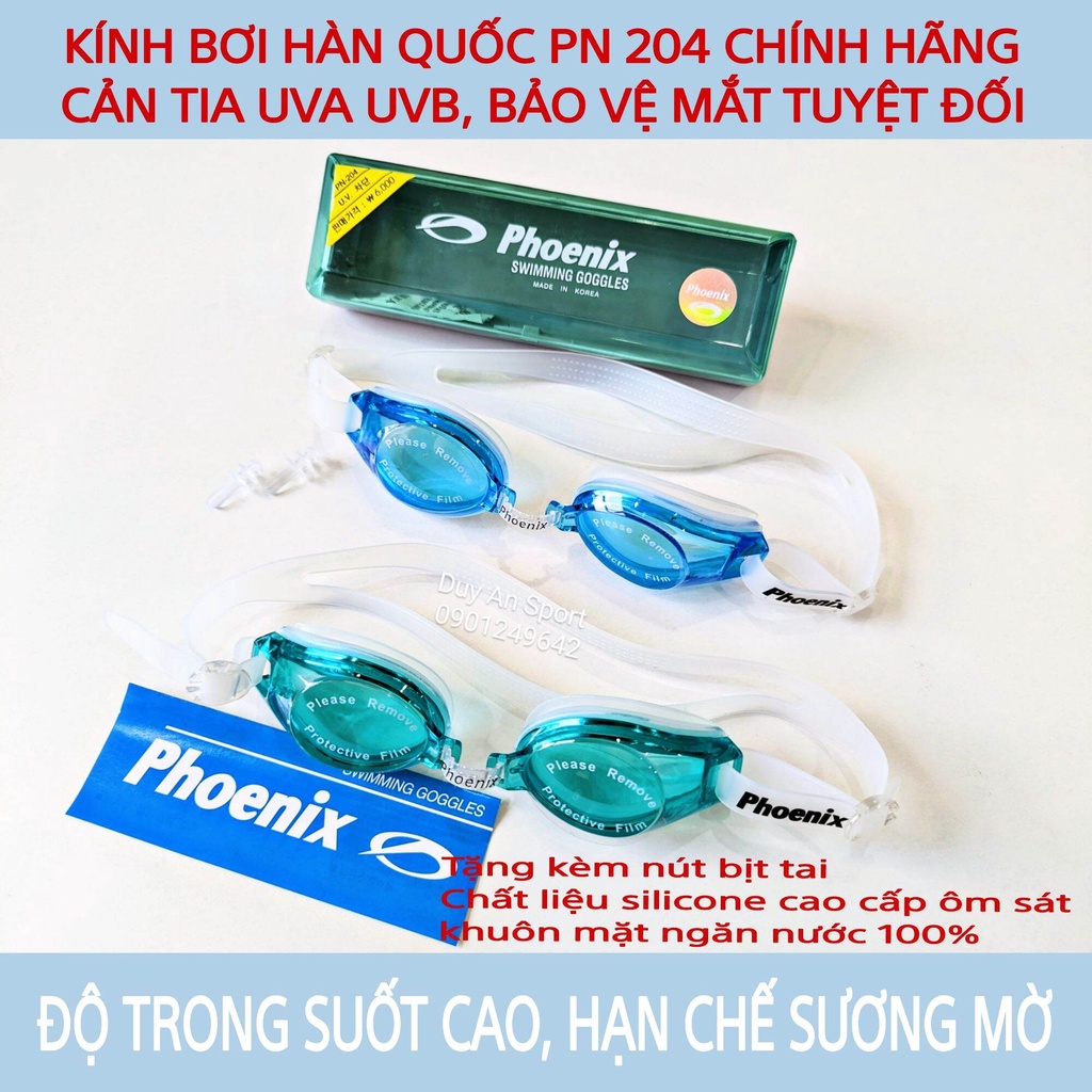 Kính Bơi Cao Cấp Hàn Quốc Phoenix 204 Người Lớn Và Trẻ Em - Chống Tia UV Chống Nước Tuyệt Đối