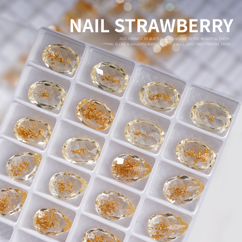 Đá Khối Giấy Bạc Pha Lê Nhiều Khía Siêu Sáng | Trang Trí Móng Tay