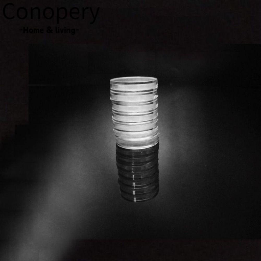 Conopery Hộp đựng tiền xu 100 chiếc, hộp bảo vệ tiền xu 18-27mm hình tròn, cạnh có các bước bao bì nhựa ps hộp nhựa tròn đồng xu