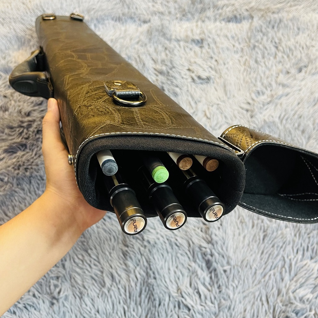 Bao Da Đựng Cơ Gậy Bi A Bida  3x4 Da Cao Cấp