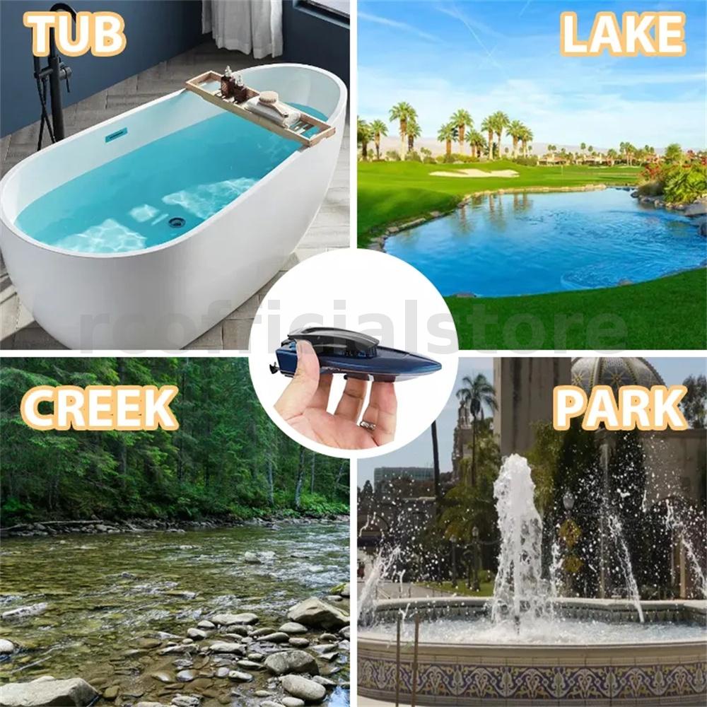 Qt 888-2 2.4g mini rc boat tàu cao tốc điện chống thấm nước 360° Mô hình xoay trẻ em mùa hè nước rc xe đồ chơi