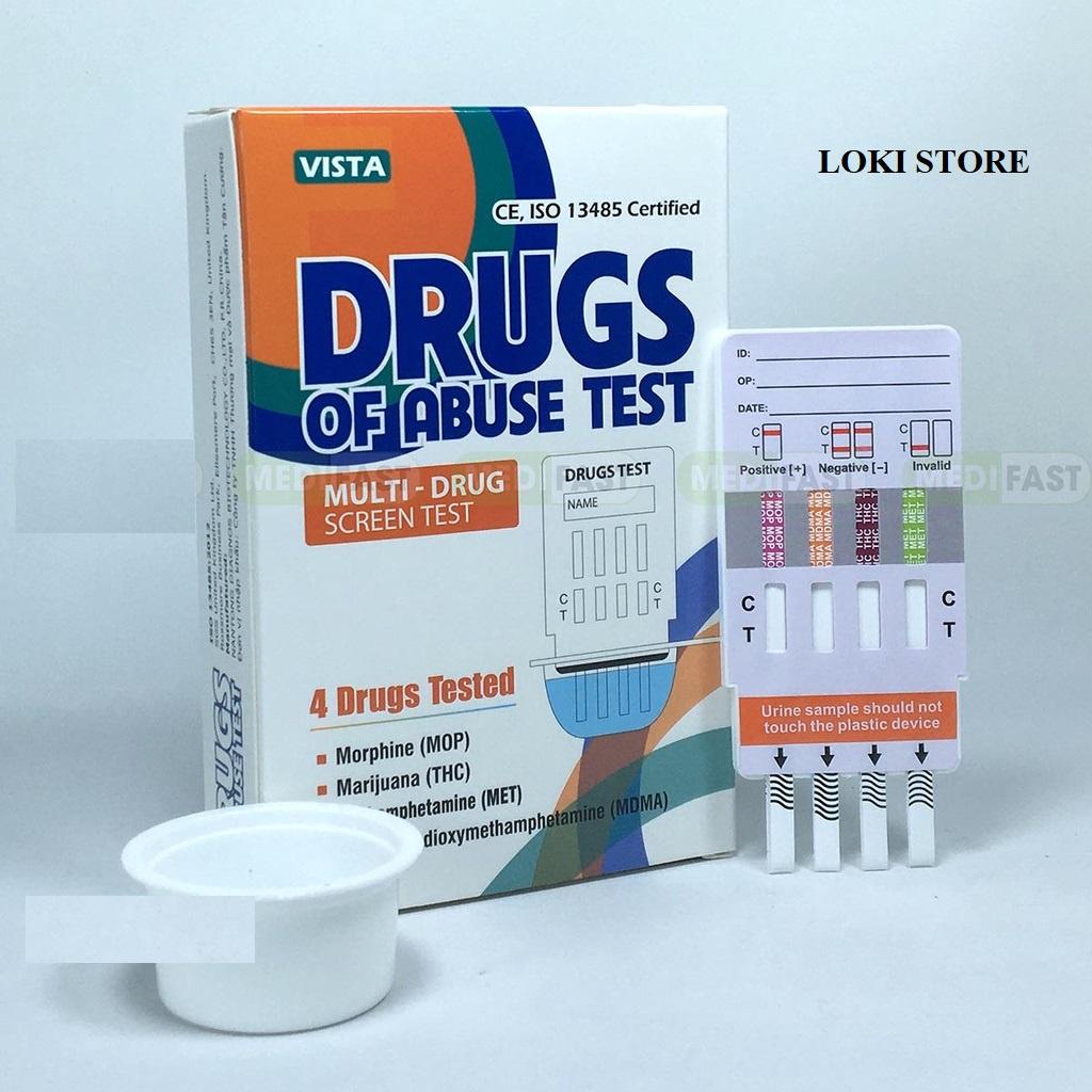 Bộ que thử ma tuý tổng hợp 4 chân (CÓ CHE TÊN) bộ kit test 4 chất gây nghiện nhanh chóng, chính xác, dễ sử dụng
