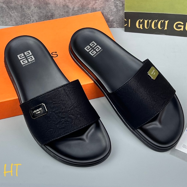 Dép Da Nam Hot Nhất Dép Nam Quai Ngang Thời Trang Bản Mới Xướng DL02  Hàng Full Hộp Bill