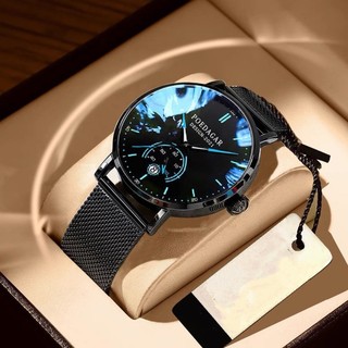 Đồng hồ thạch anh siêu mỏng có lịch thời trang cho nam