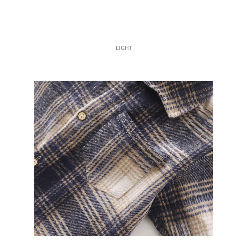 90-160cm phiên bản hàn quốc áo sơ mi dài tay cho trẻ em mùa xuân thu bé trai bé gái thời trang phong cách phương tây áo khoác kẻ sọc áo khoác sẵn sàng vận chuyển nhanh