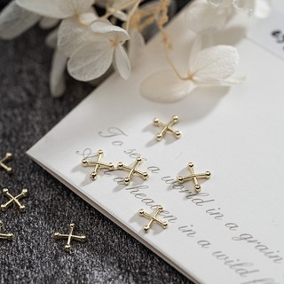 Charm đính móng hình chữ thập cá tính, charm nail y2k