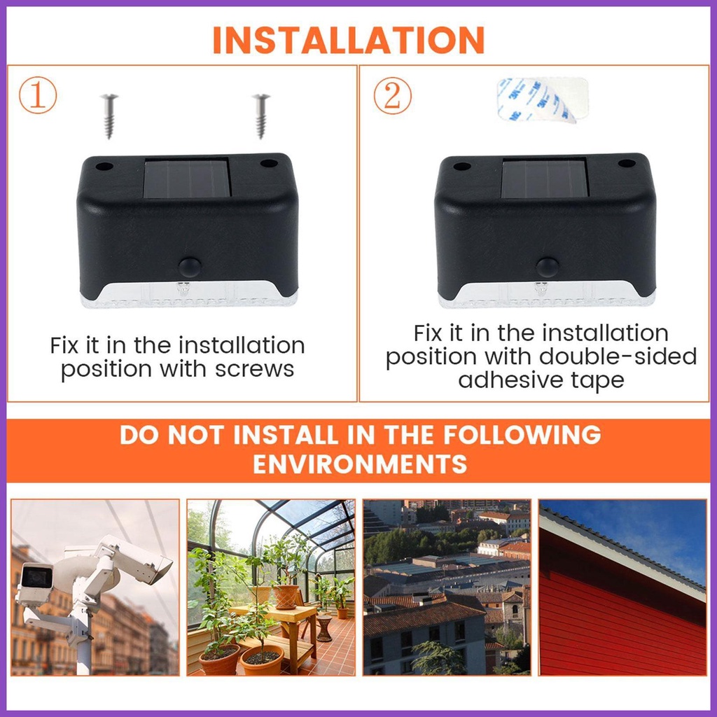 Đèn bước ngoài trời 4 cái đèn năng lượng mặt trời ngoài trời đèn led không thấm nước đèn năng lượng mặt trời ngoài trời cầu thang ánh sáng ngoài trời solar notavn