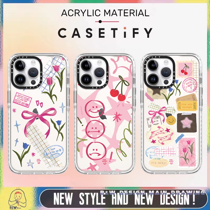 Graffiti smiley face stickers vỏ điện thoại acrylic tương thích cho iphone 14 13 12 11 pro max case bọc hoàn toàn vỏ sau chống va đập