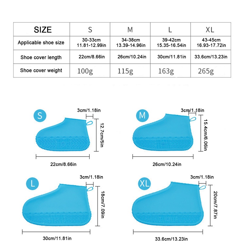 Shoe covers overshoes waterproof shoe covers non-slip rain shoes cover giày có thể tái sử dụng