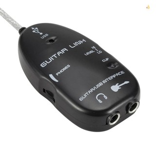 Mynice guitar to usb interface link cable adapter audio connector recorder for pc / computer