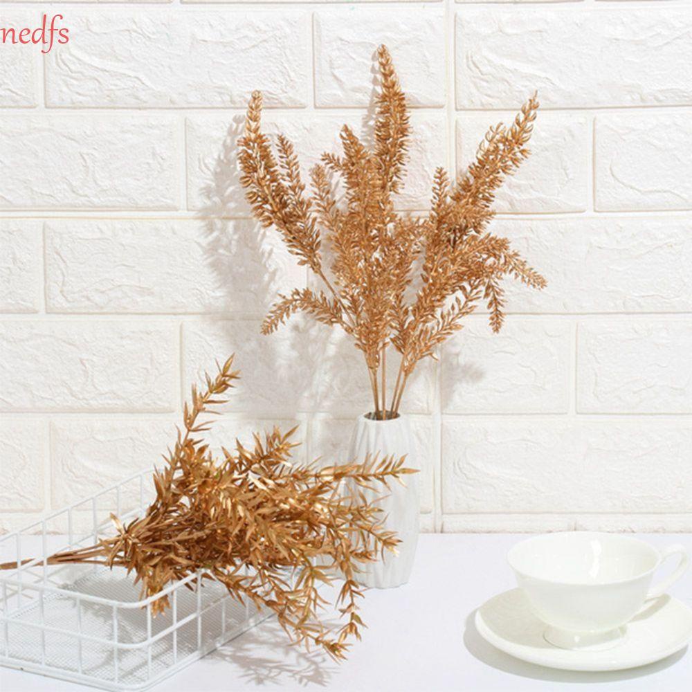 Nedfs cây giả trang trí nội thất vàng bạc giáng sinh lá bạch đàn thủ công phụ kiện trang trí đạo cụ ảnh bó hoa