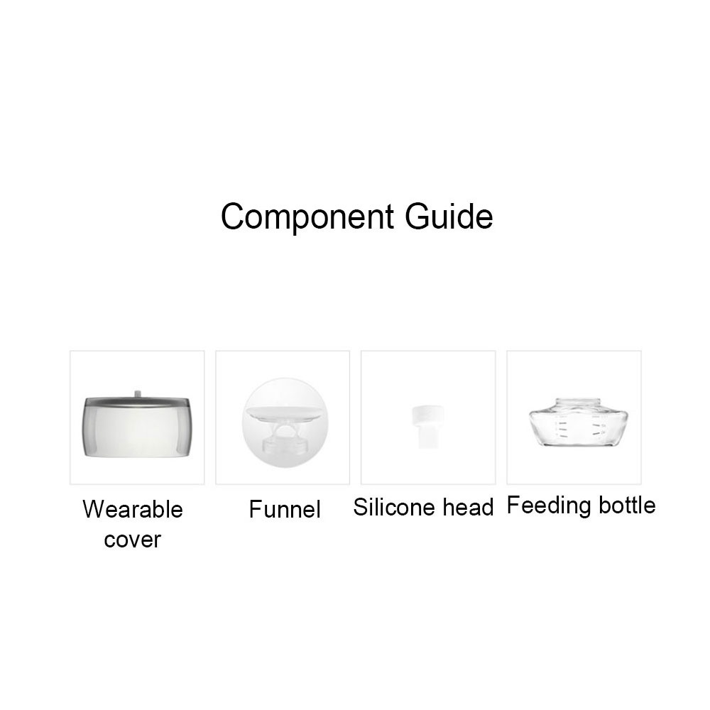 Spectra Compatible Set with Wearable Breast Shield Pump Funnel Head Bottle