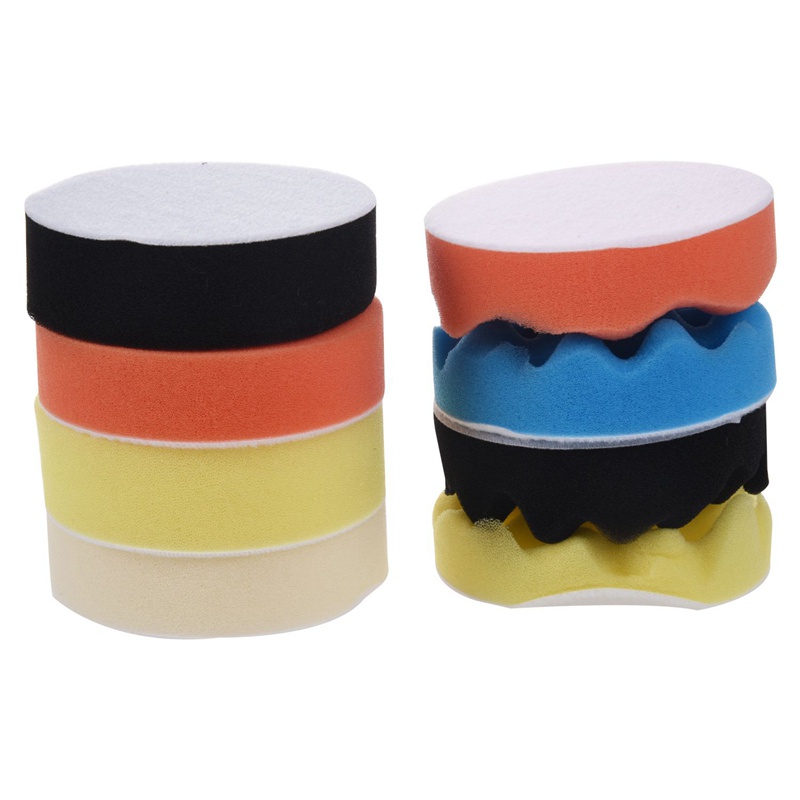 Bộ 11 Đĩa Đánh Bóng Xe Hơi 100mm Và 1 Miếng Đệm Len Lông Cừu Kích Thước 6 Inch